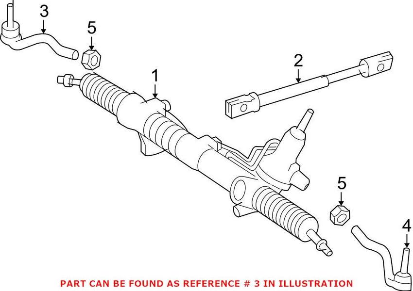 Mercedes Tie Rod End - Front Passenger Side Outer 2513300803